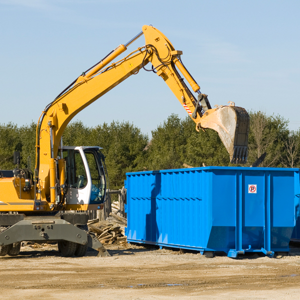 are there any restrictions on where a residential dumpster can be placed in Keene